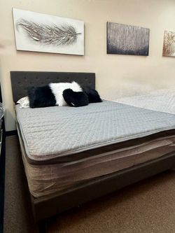 Queen Bed Frame With Mattress 