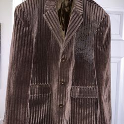 MetaFuori New York Embroidered Cordaroy Blazer Sportcoat Jacket size 2XL