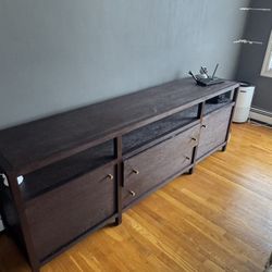 C&B - Keane Espresso Wood 86” Storage Media Console