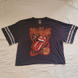 Rolling Stones Graphic T-Shirt 2X Black Tongue Logo