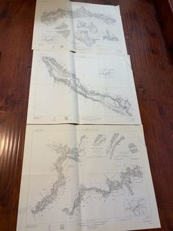 1952 USGS Gila River Arizona Maps Complete 3 Sheet Set Dam Sites 28x22
