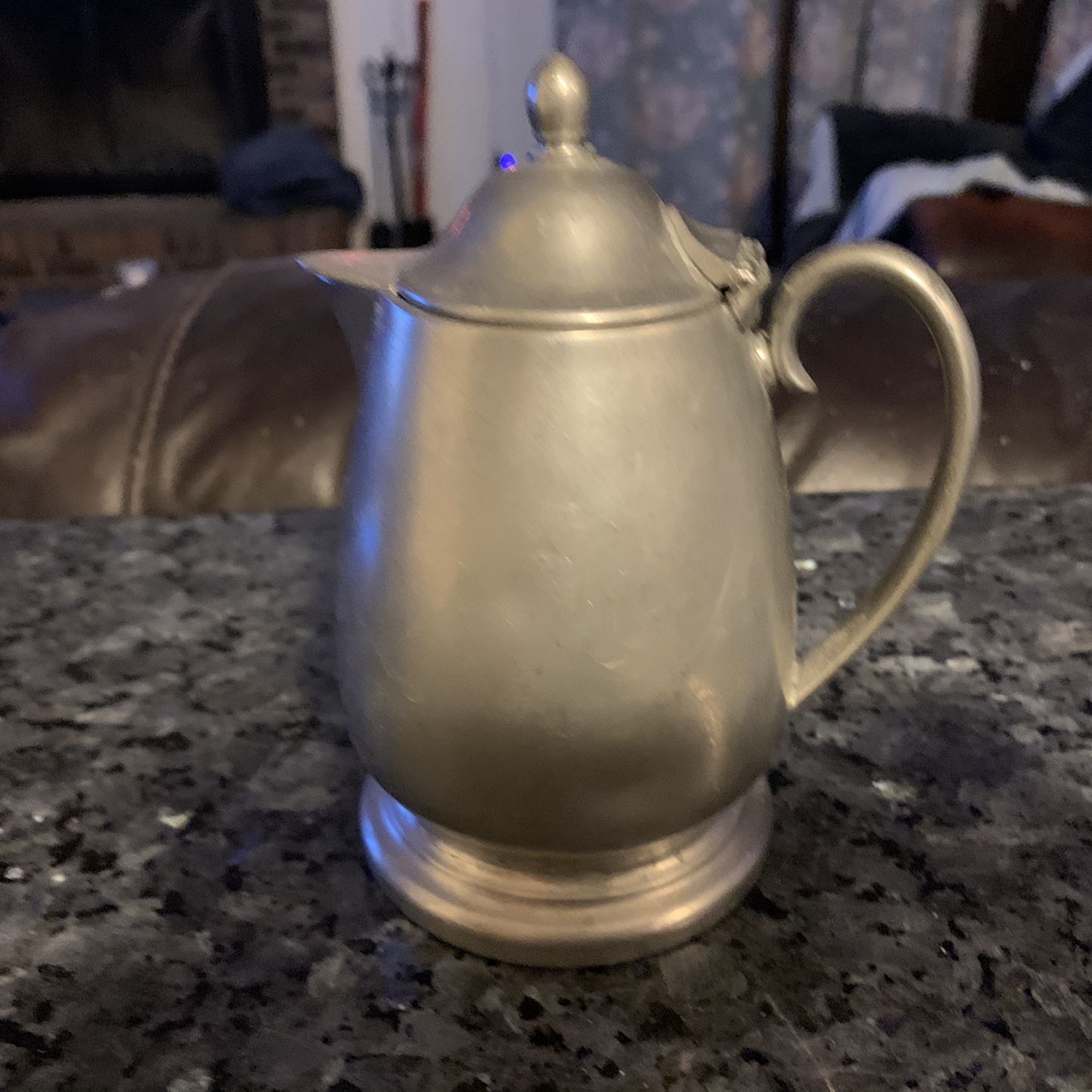 Antique Pewter Creamer