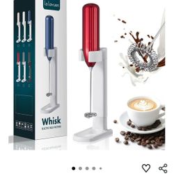 Electric Milk Mixer with Stand, 10,000 Rpm High-speed Motor, 25 Spiral Rings, Handheld Mixer, Easy To Carry, Suitable for Home, Camping, Coffee, Latte