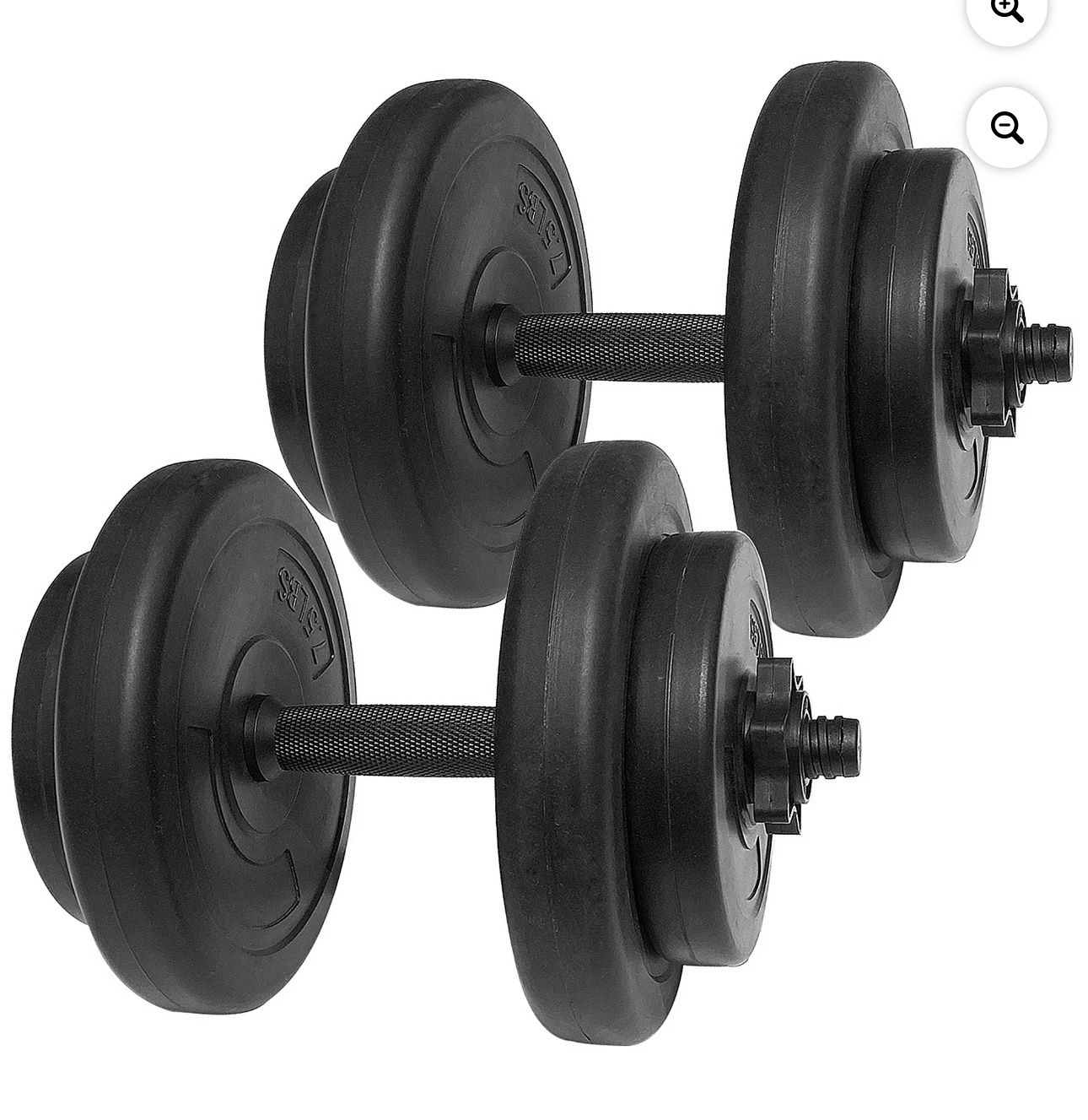 BalanceFrom Adjustable Vinyl Dumbbell Set, 40 lbs (20 lbs Pair), Black