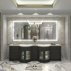 LED MIRROR 80” x 40” Touch Button Bathroom Vanity Mirror Switchable Color LED with Defogger