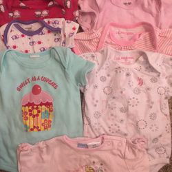Baby girl clothes 6-9M onesie lot