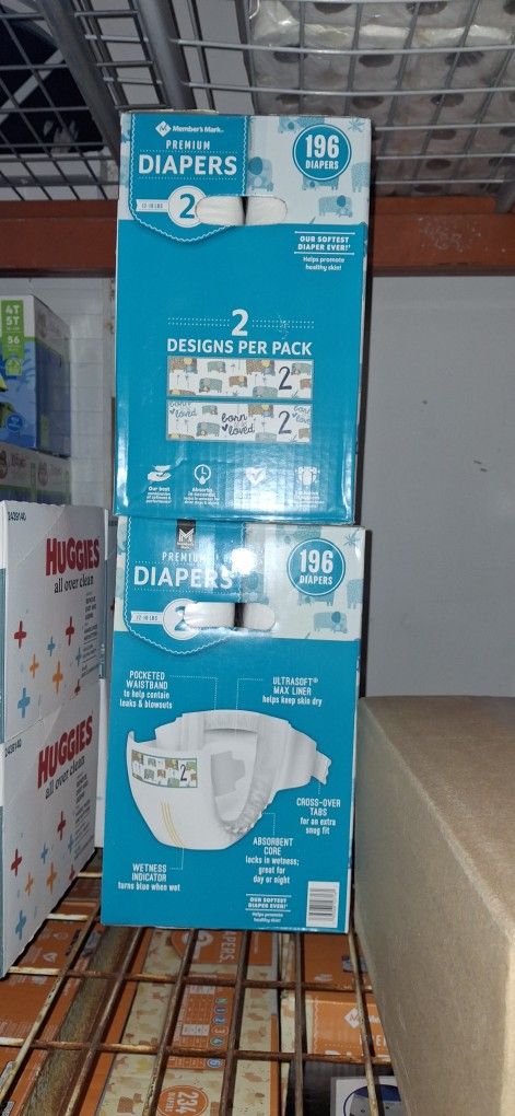 Size 2 Diapers 196 Count