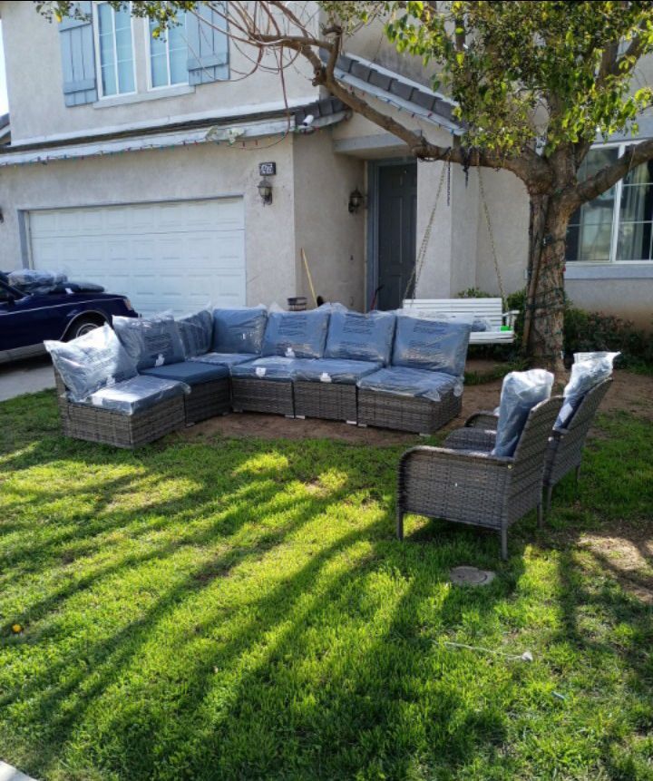 Brand new patio outdoor furniture used as a display outdoor patio sofa set brand new ๐๐๐