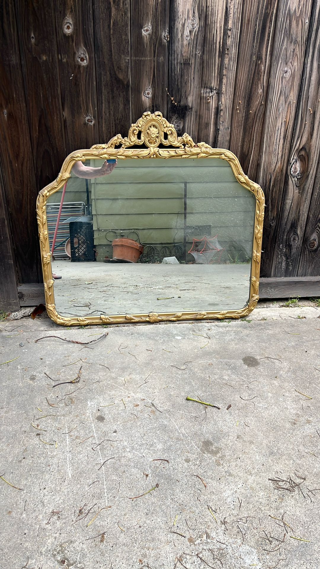 Antique 1900s French Luis XV Style Wall Mirror