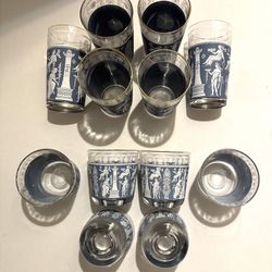 12 Jeanette Glass Tumblers And Highballs - 6 Each 