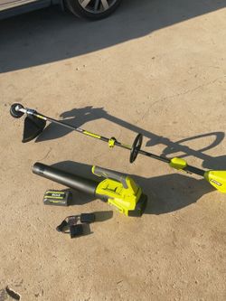Ryobi 40V String Trimmer and 450 CFM Leaf Blower Combo Kit