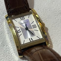 Caravelle By Bulova Women's Brown Leather Strap Watch 21x33mm