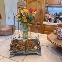 Small shabby chic birdcage