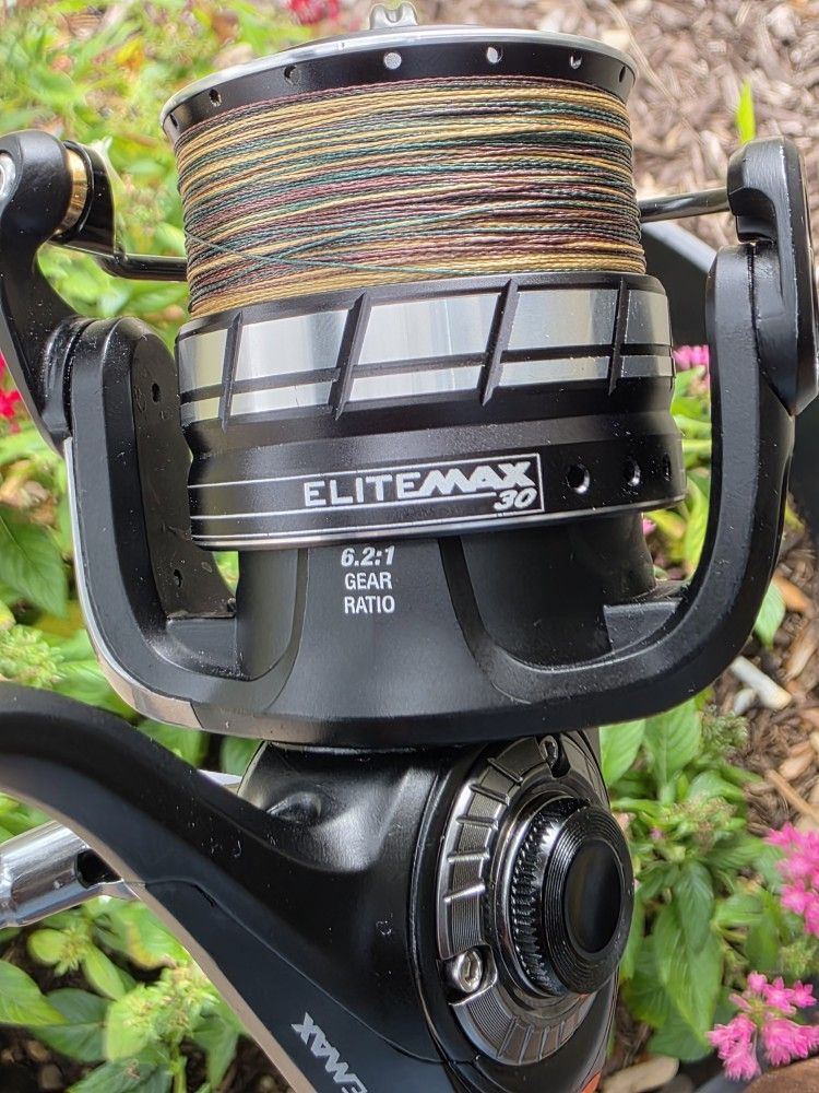 abu garcia major league fishing pole Abu Garcia Elite Max Reel/New Braid/Abu Garcia Major League Fishing Rod