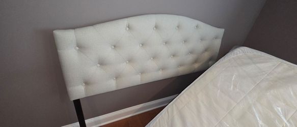 Free Queen bed frame, headboard and shelving