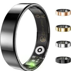 Ultra-thin Sleep & Fitness Tracker, Smart Ring for Women Men, Activity Trackers Fitness Ring with 24/7 Heart Rate Monitor, Step Counter, Calorie Pedom