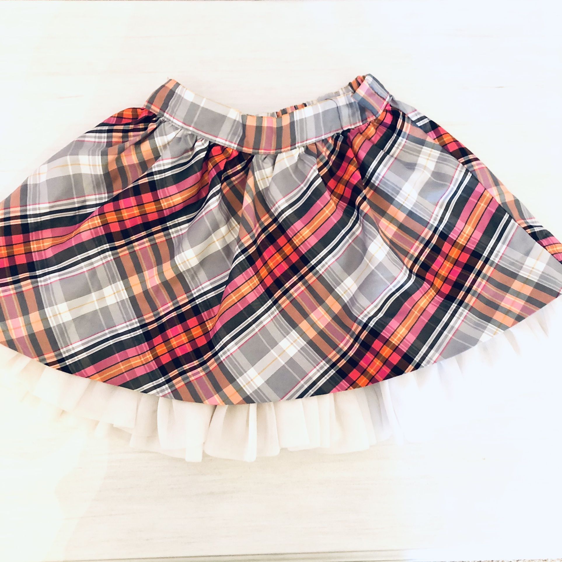 Cherokee Plaid Flounce Skirt