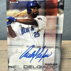 2016 Topps Finest Autograph Auto #FA-CD Carlos Delgado - Toronto Blue Jays HOF
