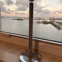Glam Crystal & Rhinestone Paper Towel Holder Mirrored Base
