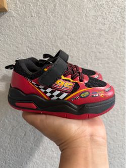 Lightning McQueen Cars Toddler Sneakers Red Black Size 6