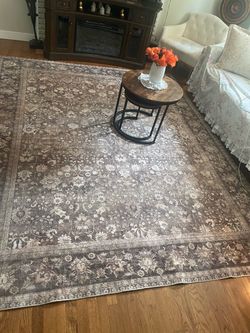 Large Vintage-Style Floral Area Rug( 10 x 8