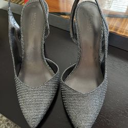 Michael Kors Silver Heels Size 6