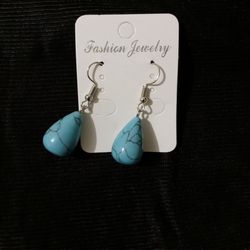 Turquoise Fishhook Earrings 