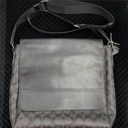 Coach Houston Map Bag – Charcoal/Black