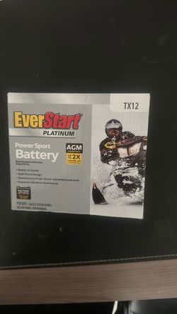 EverStart Platinum TX12 Power Sport AGM Battery 180CCA 5/25 NEW NEVER USED