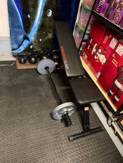 Cap adjustable bench with weights