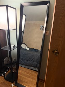 Full-Length Floor Mirror Black Frame