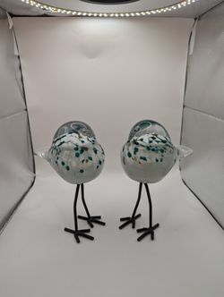 Millefiori Glass Birds...Maybe Murano 
