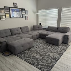8pc Modular Sectional W/ Chaise And Ottoman