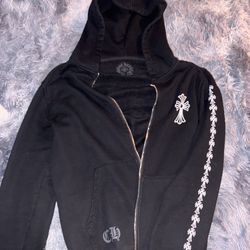 black chrome hearts zipup