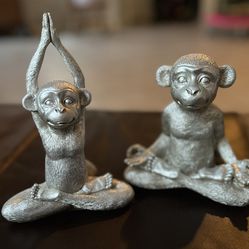 Meditation and Yoga Monkey Statues - Resin