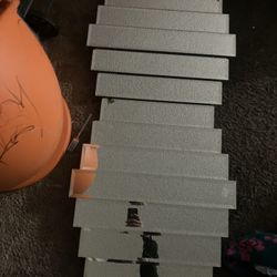 Windsor Art frameless paneled cascade wall mirror, 52" Art Deco Brutalist style