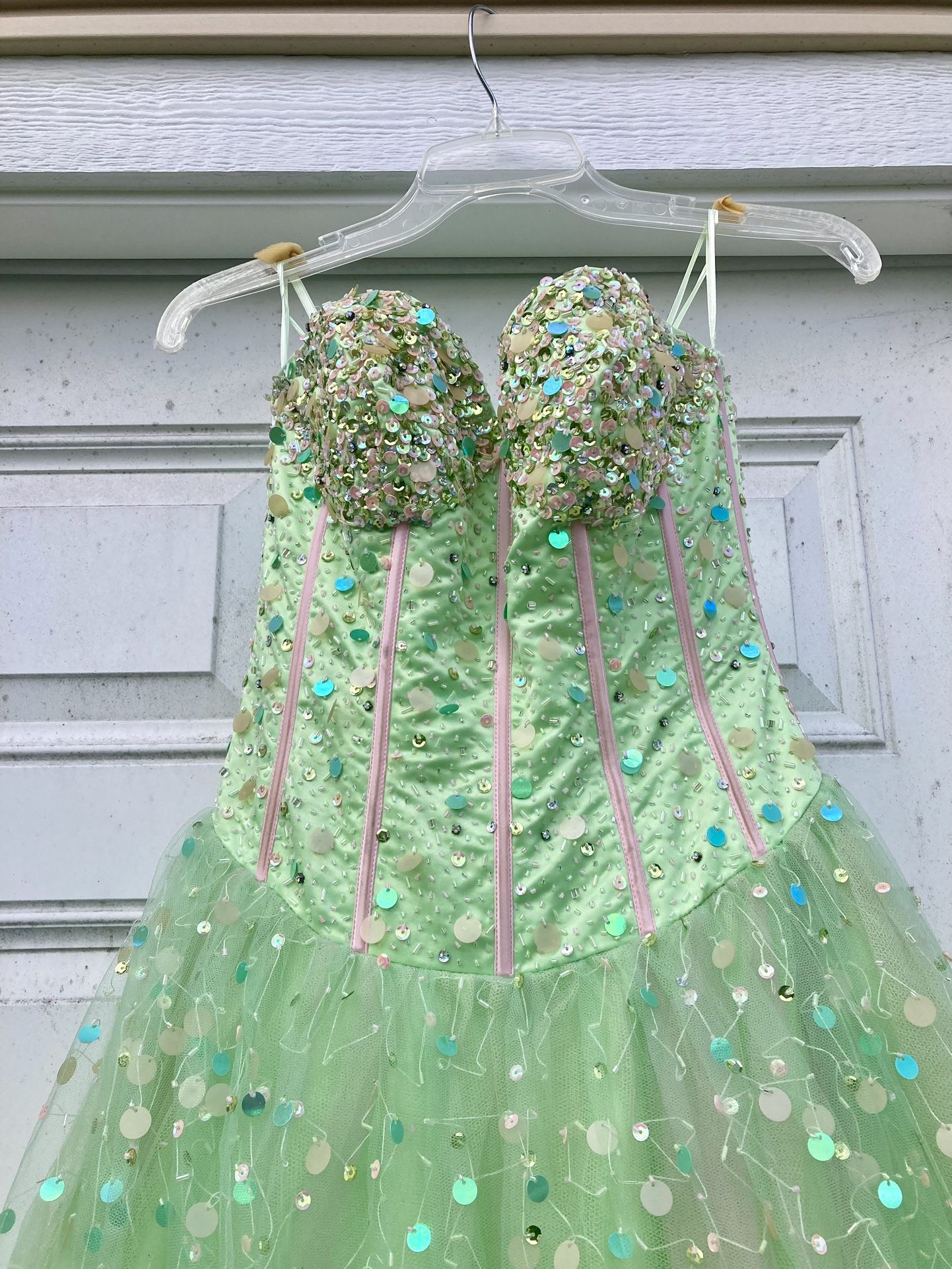 Tinkerbell/Tiana Disney Princess Ball Gown Halloween