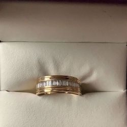 Mens Wedding Or Engagement Band Baguette Style Band 