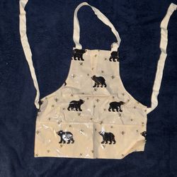 Black bear apron with adjustable straps Nowdesigns size small
