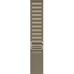 Apple Watch Band - Alpine Loop (49mm) - Olive with Rugged Titanium Finish - Small