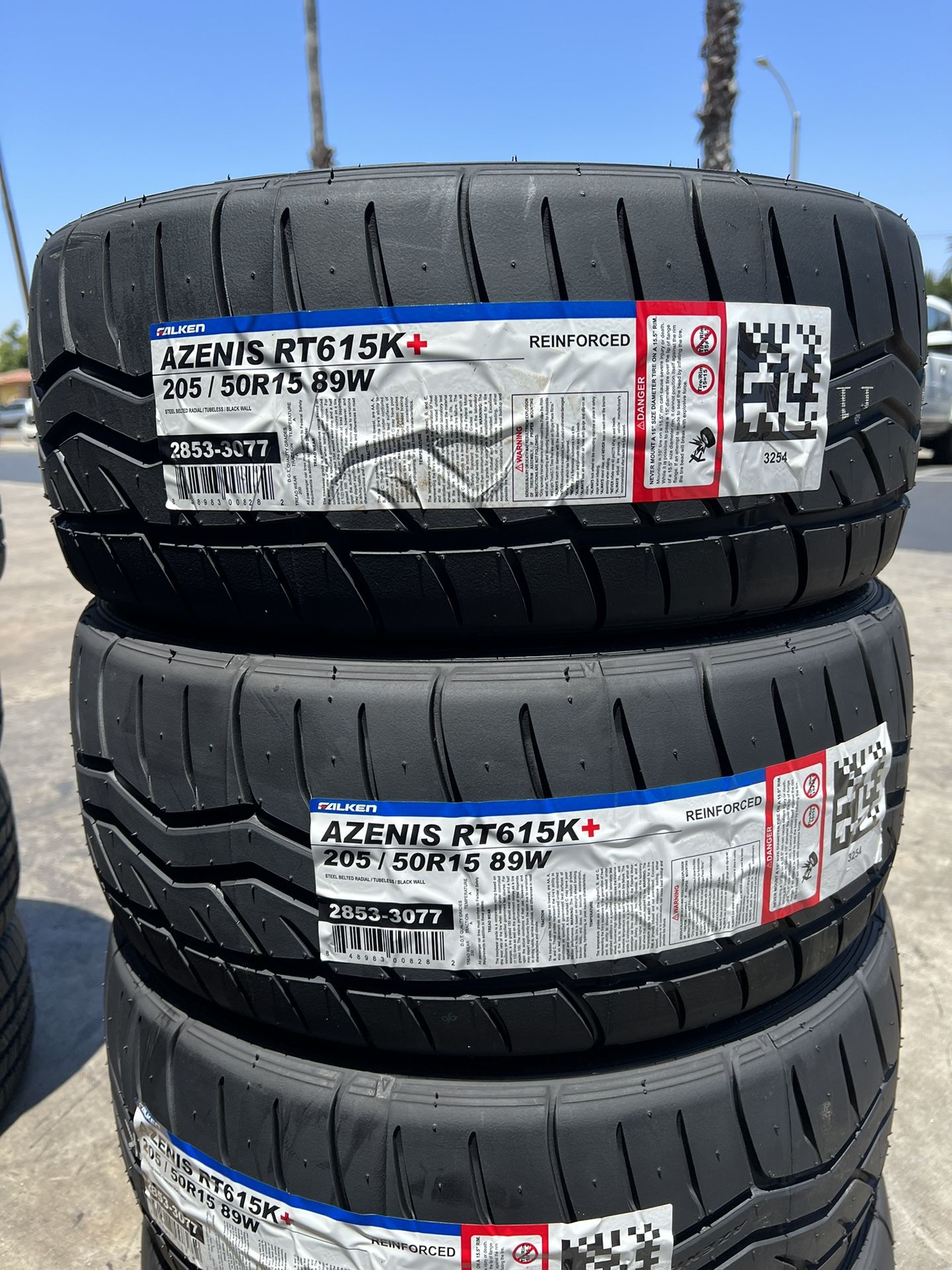 20550ZR15 Falken Azenis RT615K+ *$115 EACH SPECIAL PRICE* for Sale