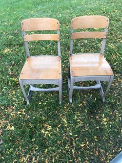 #### vintage farmhouse school chairs 2 -