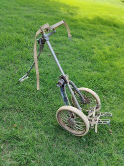 Vintage Master Bag Boy Jarman Aluminum Golf Caddy Collapsible Pull Cart USA