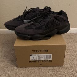 Yeezy Boost 500, Utility Black, Size 9