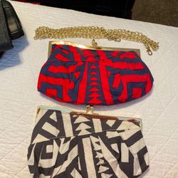 Billabong clutch purses with gold chain