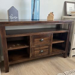 Walnut Brown Console Table 