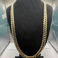 10K Solid Yellow Gold Miami Cuban Link Chain 199.75g 