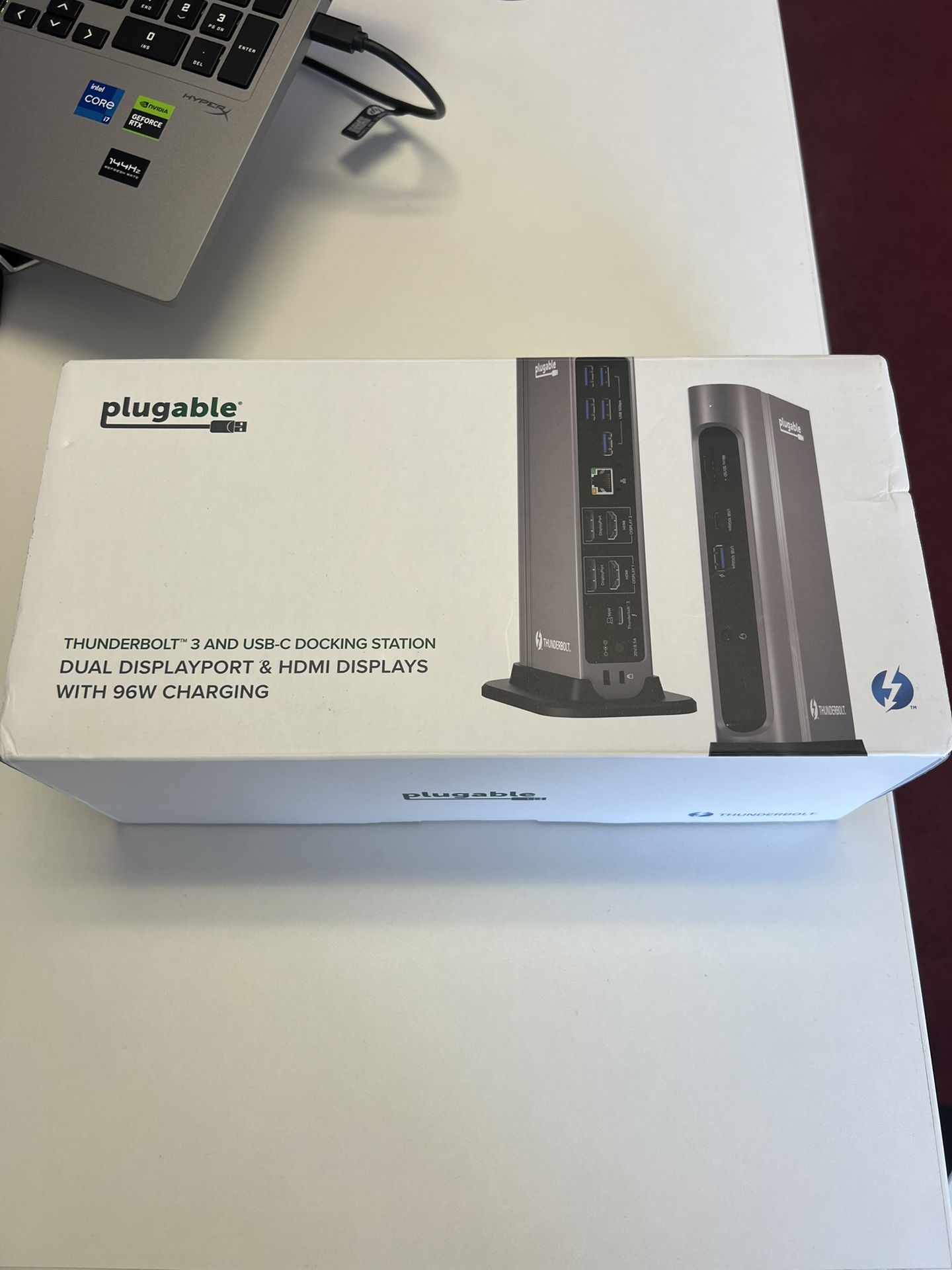Plugable TBT3-UDZ Thunderbolt 3 & USB‑C Dual‑Monitor Dock – 96 W Charging
