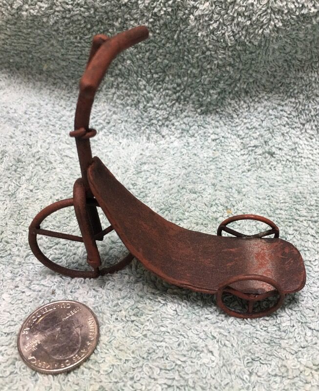 Miniature vintage scooter