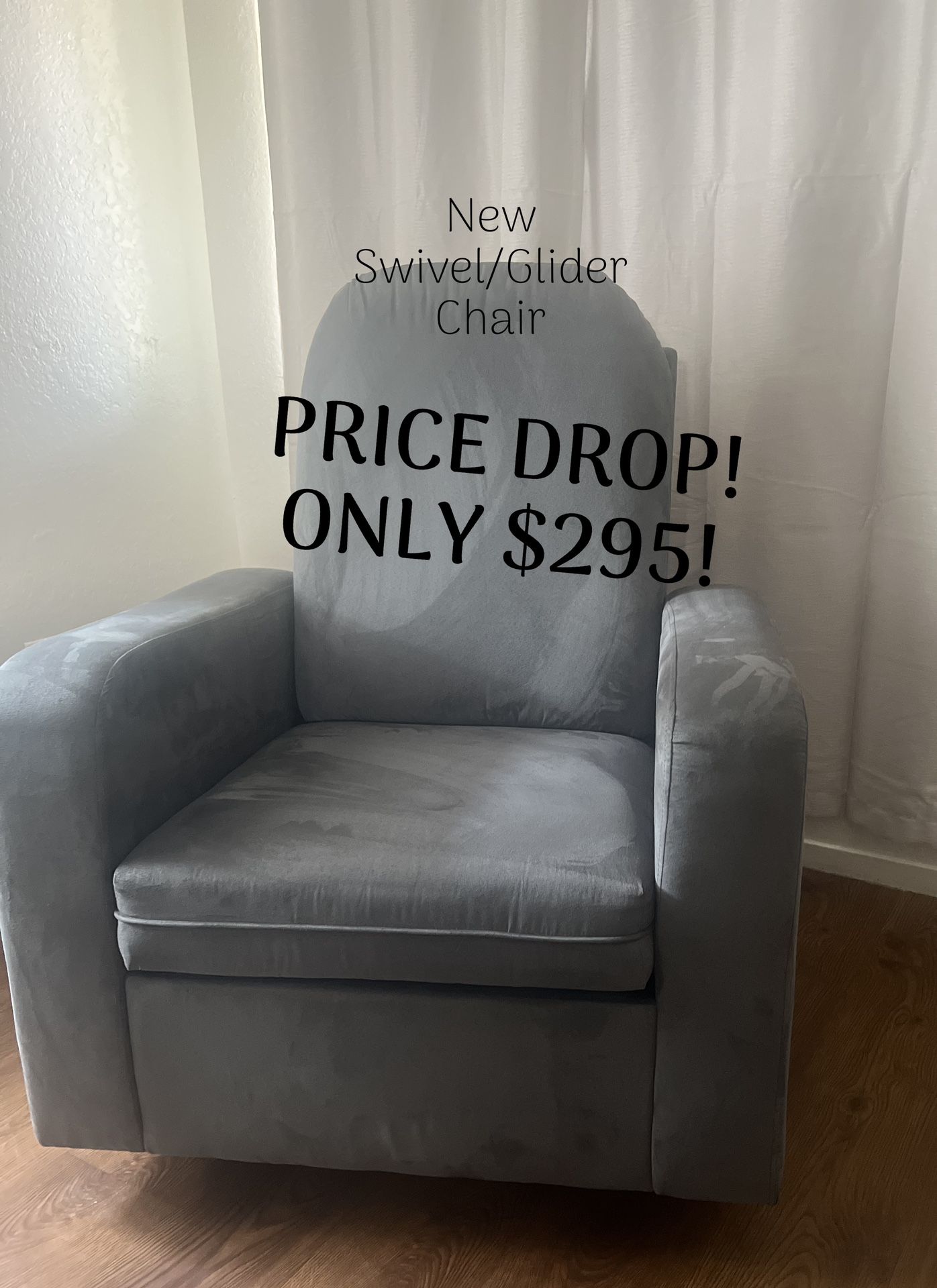 PRICE DROP! SWIVEL GLIDER CHAIR